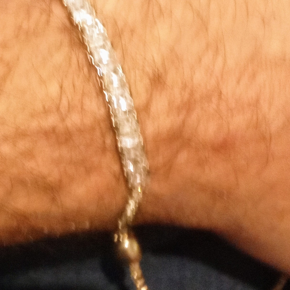 Elegant Gold and Silver Bracelet Embedded With Diamonds, Adjustable